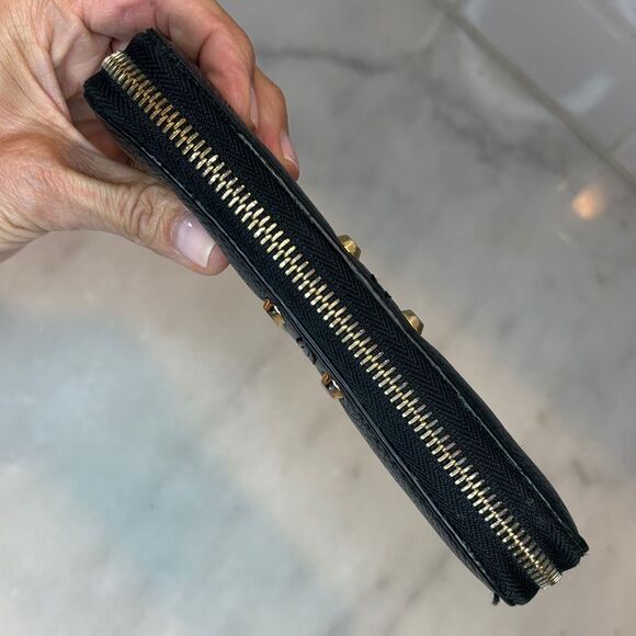 Michael Kors Astor Pebbled Leather Studded Full Zip Wallet - Picture 8 of 15